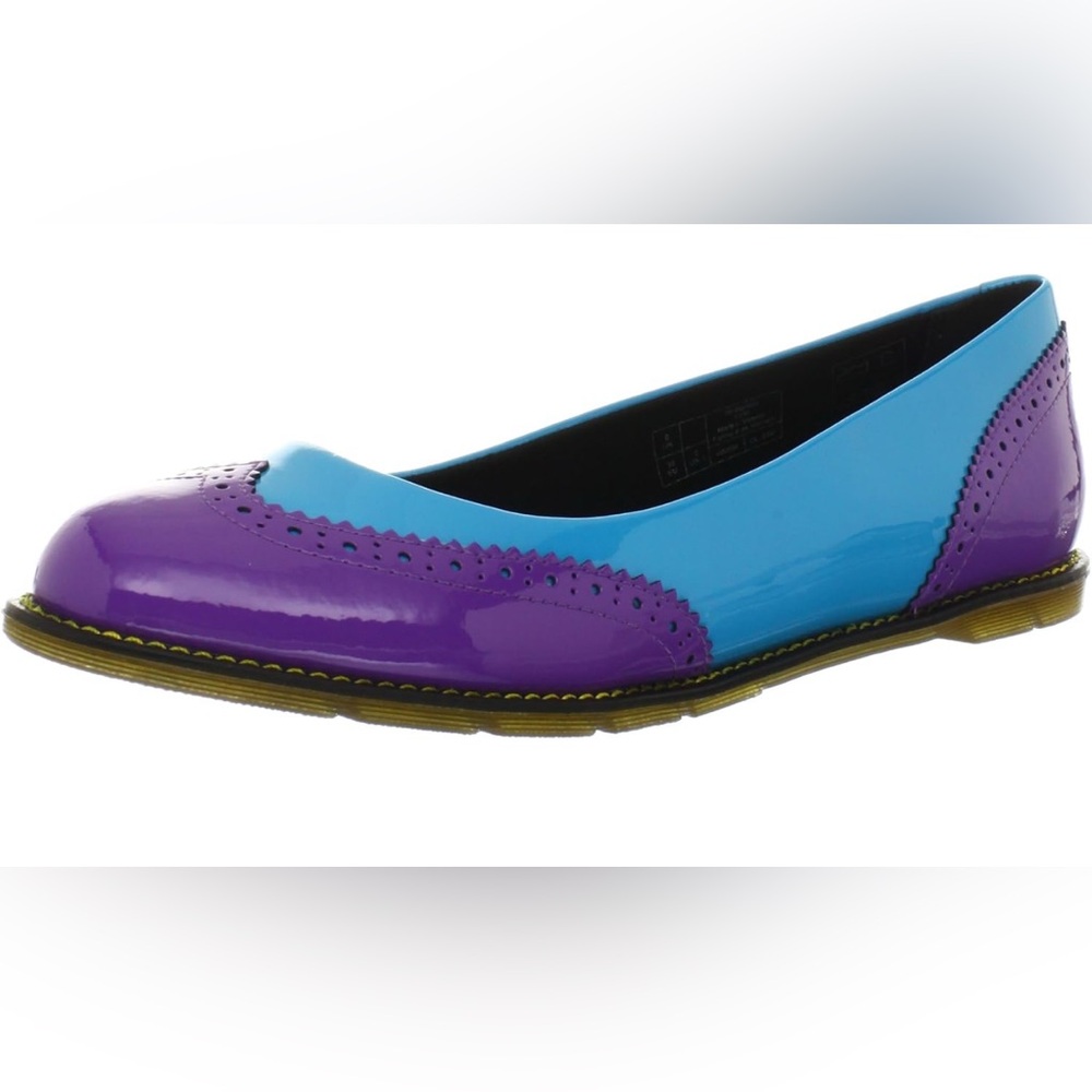 Dr. Martens Glossy Blue and Purple Loafers